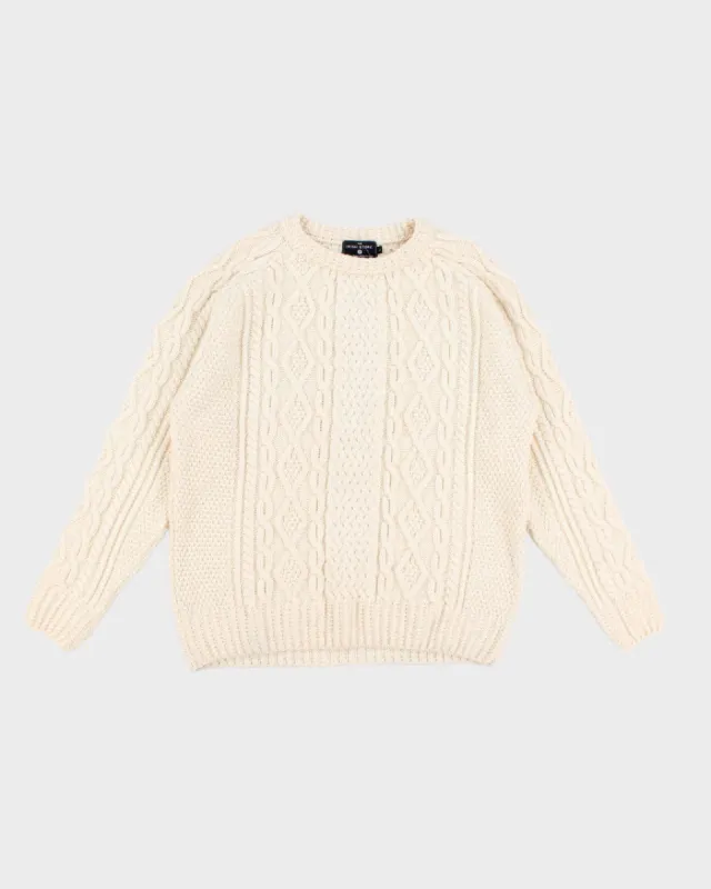 Aran Merino Wool Jumper - L sold by Rokit
