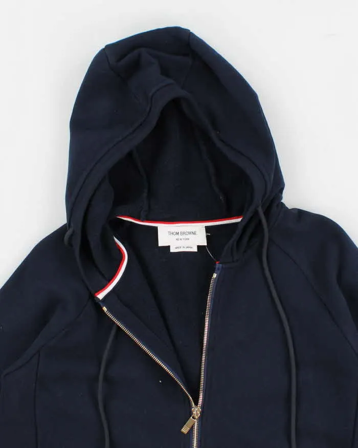 Mens Thom Browne Navy Zip Up Hoodie - S sold by Rokit product image thumbnail 3