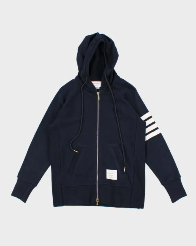 Mens Thom Browne Navy Zip Up Hoodie - S sold by Rokit