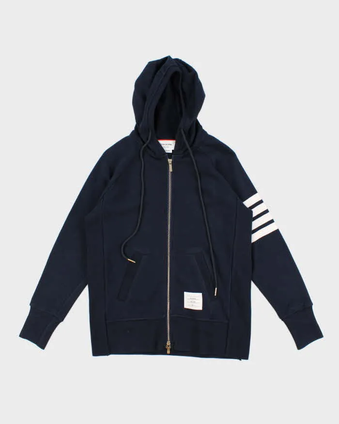 Mens Thom Browne Navy Zip Up Hoodie - S sold by Rokit