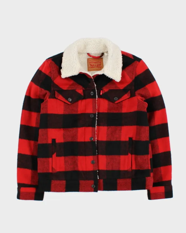 Levi's Sherpa Lined Plaid Jacket - S sold by Rokit