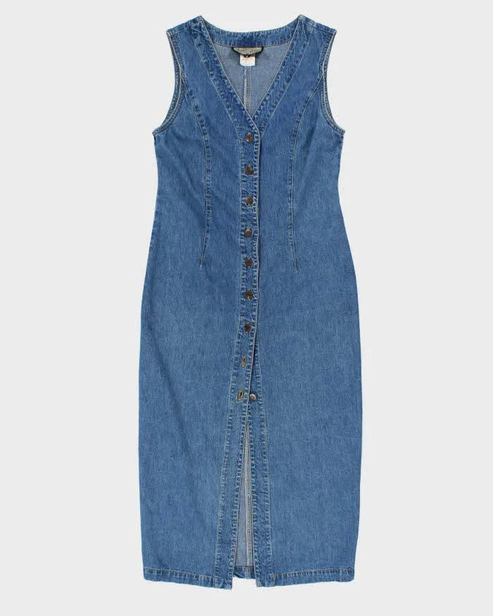 Vintage 90s Street Wear Denim Maxi Dress - M sold by Rokit