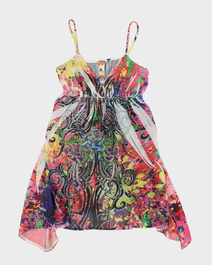 Y2k 00s S Twelve Multi Colour Sheer Rhinestone - S sold by Rokit