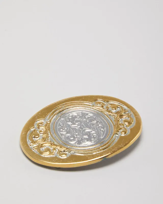 Vintage 90s Western Floral Paisley Belt Buckle sold by Rokit