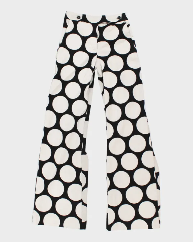 Women's Polka Dot High Waisted Trousers - W26 L33 sold by Rokit