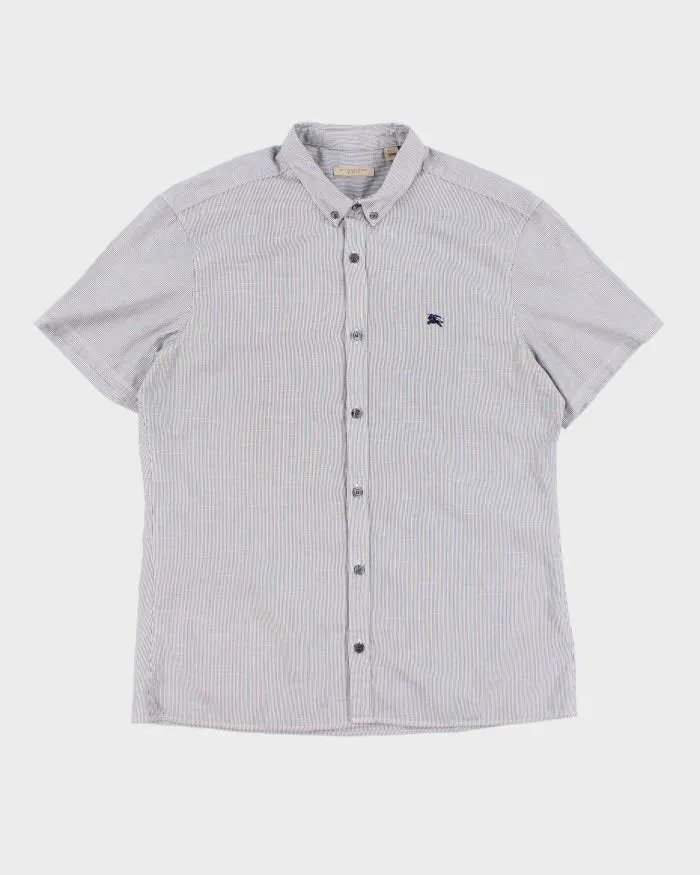 Vintage Men's Burberry Striped Button Shirt - L sold by Rokit