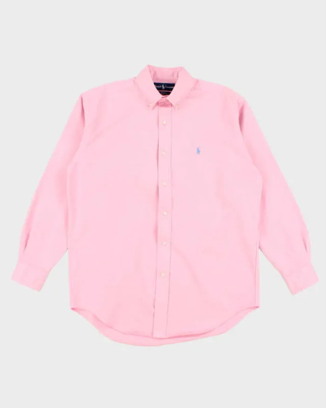 Mens 1990s Pink Ralph Lauren Button Up Shirt - S sold by Rokit
