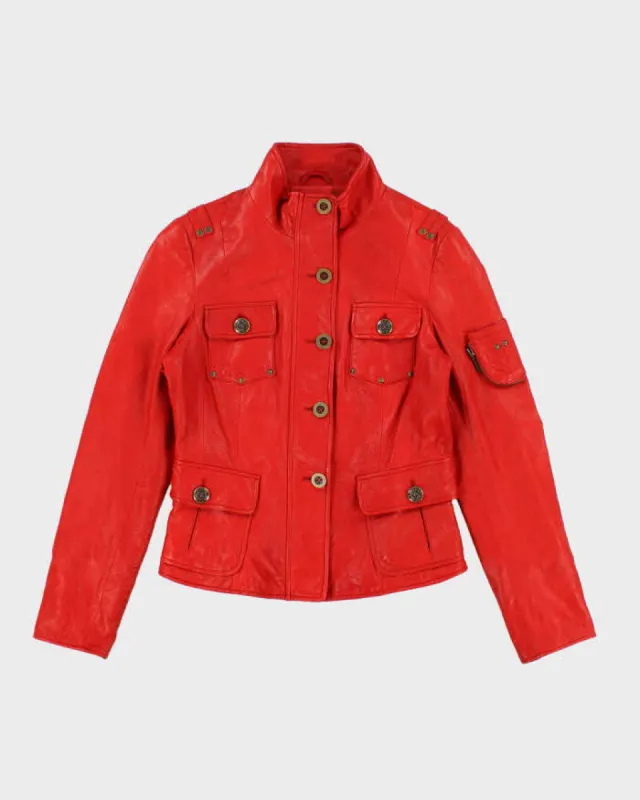 Vintage Women's Red Danier Leather Jacket - S sold by Rokit