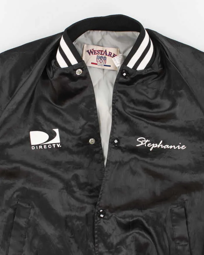80s Vintage Woman's Black Satin Finish Varsity Jacket - M sold by Rokit product image thumbnail 3