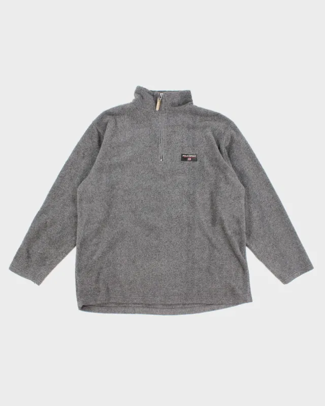Vintage 90s Polo Sport By Ralph Lauren Quarter Zip Fleece Sweatshirt - XL sold by Rokit