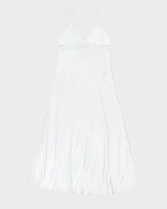 Vintage Y2k 00s White Slip Dress - S sold by Rokit