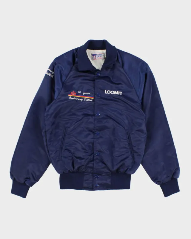 Mens Vintage 1990s Corporate Office Navy Bomber Jacket - S sold by Rokit