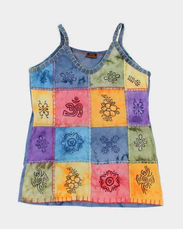 Y2k 00s Patchwork Cami Top - XL sold by Rokit