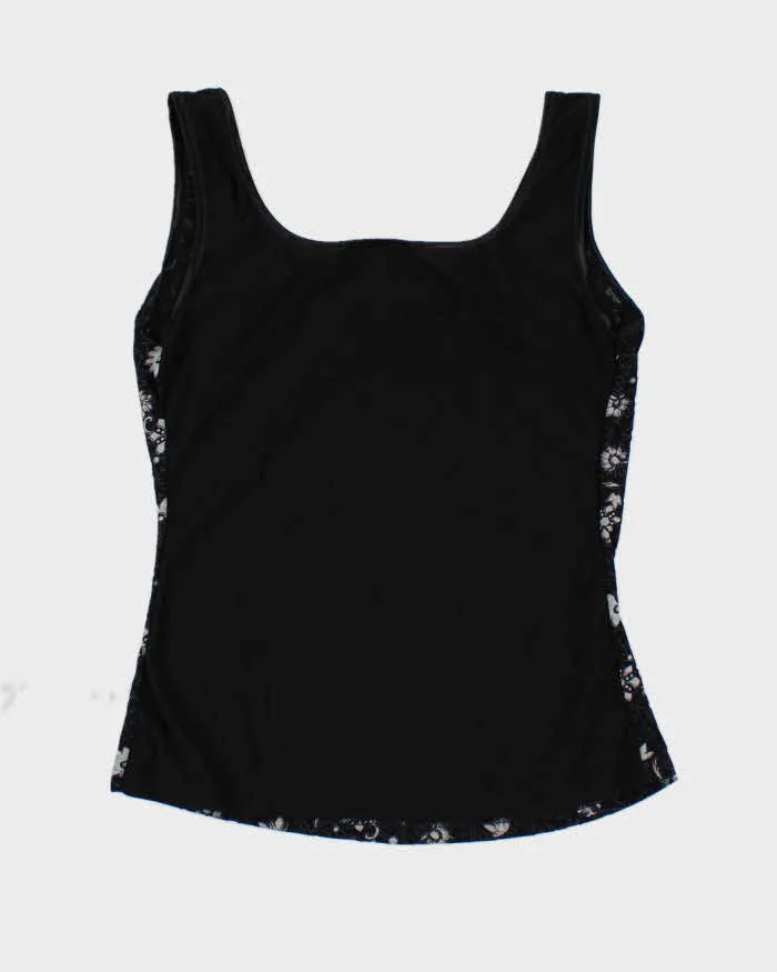 Y2k 00s La Vie En Rose Black Floral Cami - M sold by Rokit product image thumbnail 2
