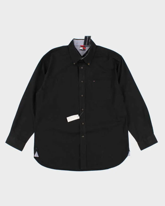 Vintage 90s Tommy Hilfiger Black Shirt - XL sold by Rokit