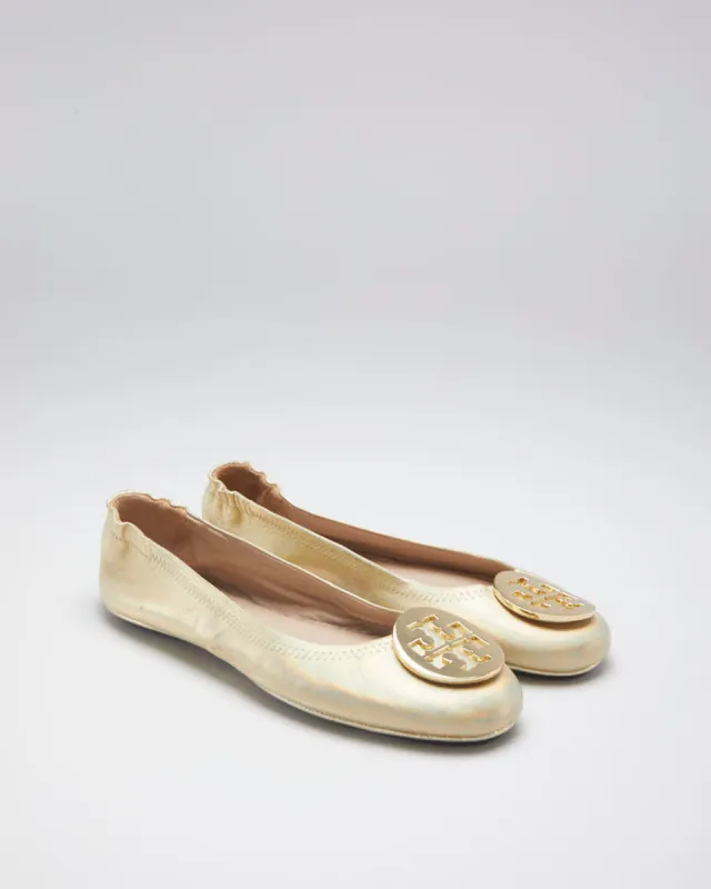 Tory Burch Gold Holographic Ballet Flats - US 6.5 sold by Rokit