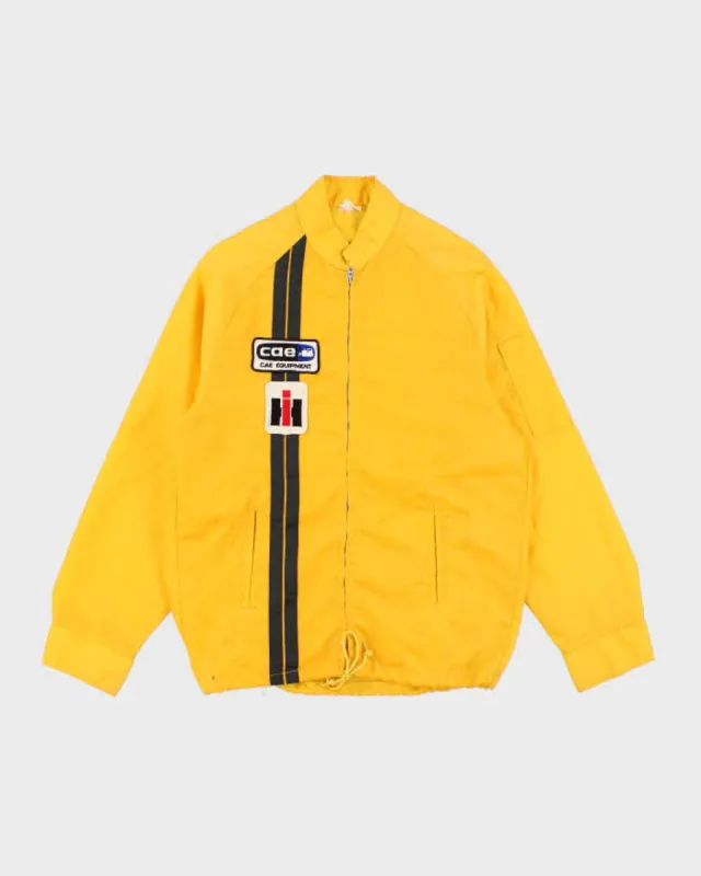 70's Vintage Men's Yellow Striped Shell Racing Jacket - XL sold by Rokit