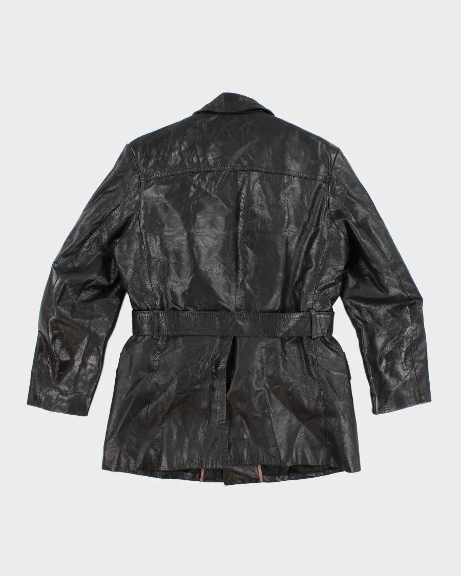 Vintage Fleece Lined Belted Leather Jacket - M sold by Rokit product image thumbnail 2