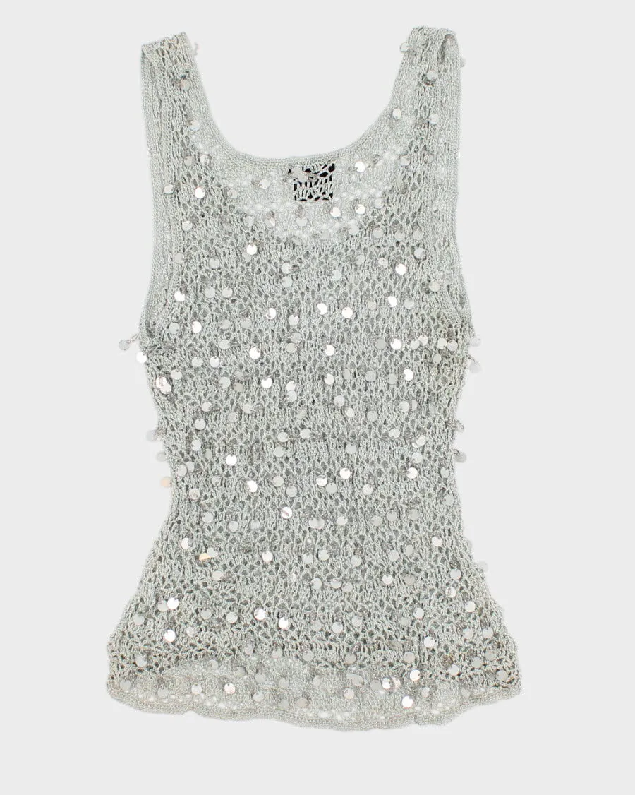 Vintage 90s Le Chateau Green Sequined Top - M sold by Rokit product image thumbnail 2