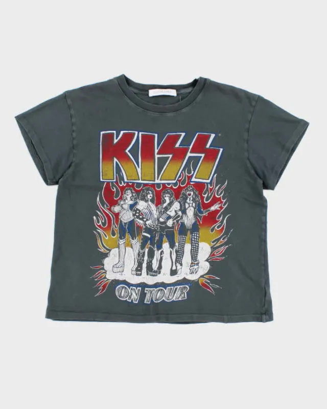 Mens Grey Kiss Band T shirt - XS sold by Rokit