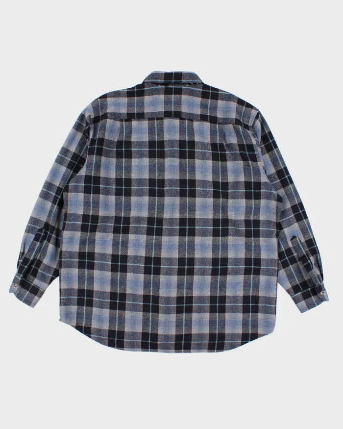 60s Vintage Mens Blue Pendleton Flannel Shirt - L sold by Rokit product image thumbnail 2