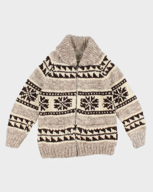 Vintage Patterned Knit Cowichan - M sold by Rokit