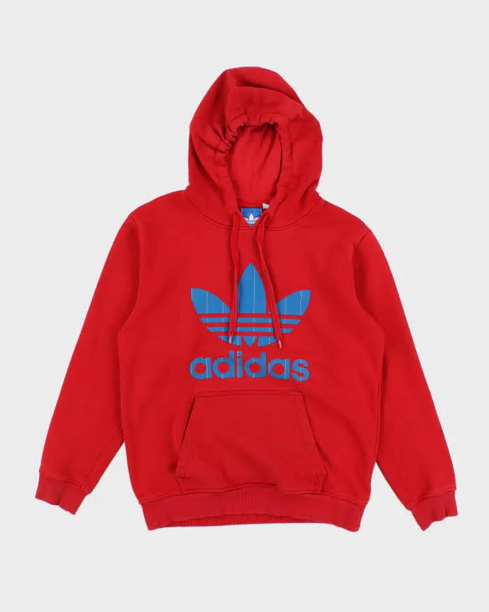 Mens Red adidas Classic Logo Hoodie - S sold by Rokit