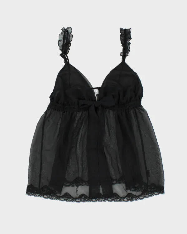 Deadstock Y2k 00s Black Mesh Cami - M sold by Rokit