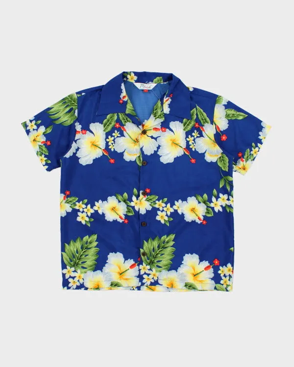 Vintage Cropped Floral Hawaiian Shirt - L sold by Rokit