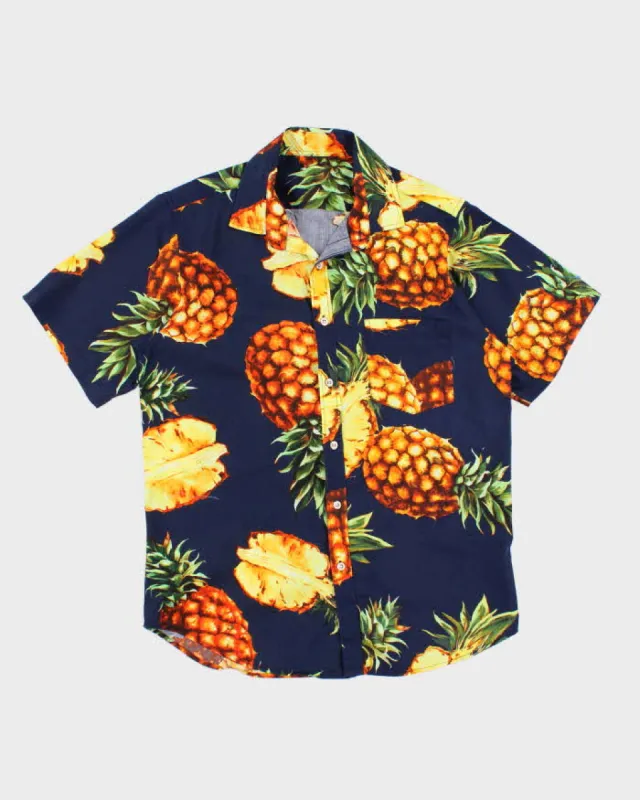 Mens Pineapple Print Hawaiian Shirt - M sold by Rokit