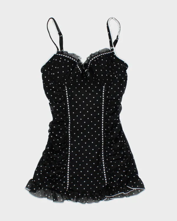 Y2k 00s La Vie En Rose Polka Dot Top - S sold by Rokit