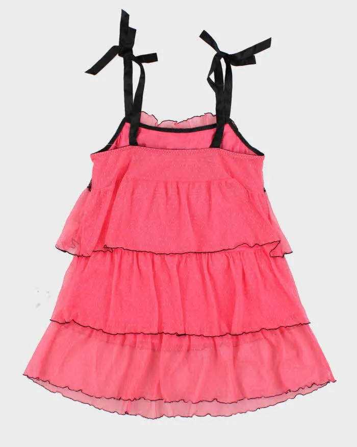 Vintage Y2k 00s Pink Mesh Lace Top - M sold by Rokit product image thumbnail 2