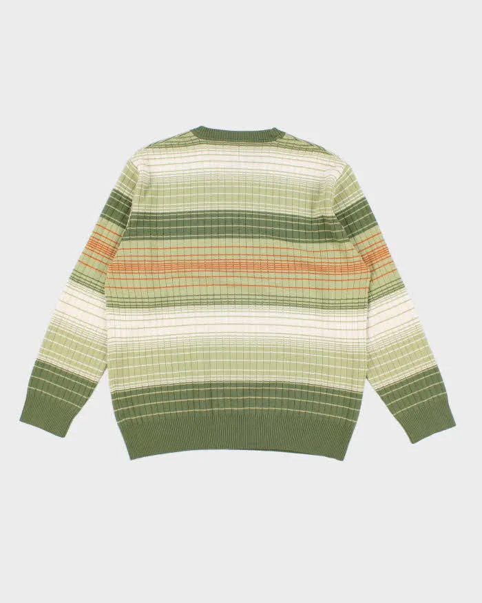 Vintage 90s Striped Green Wool Blend Jumper - XL sold by Rokit product image thumbnail 2