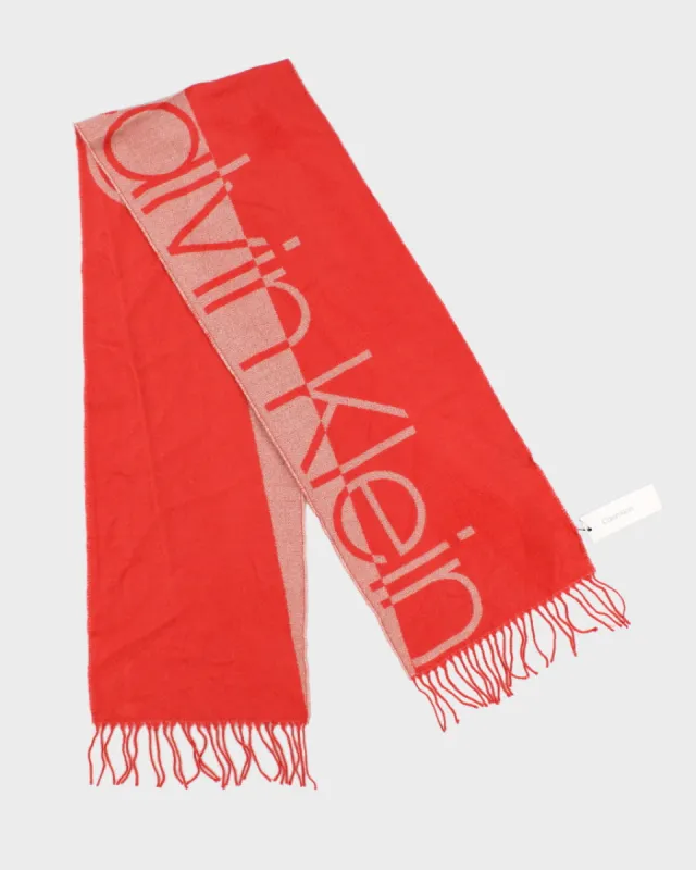 NWT Pink Calvin Klein Print Scarf sold by Rokit