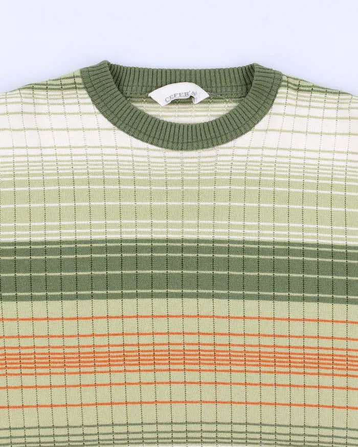 Vintage 90s Striped Green Wool Blend Jumper - XL sold by Rokit product image thumbnail 3