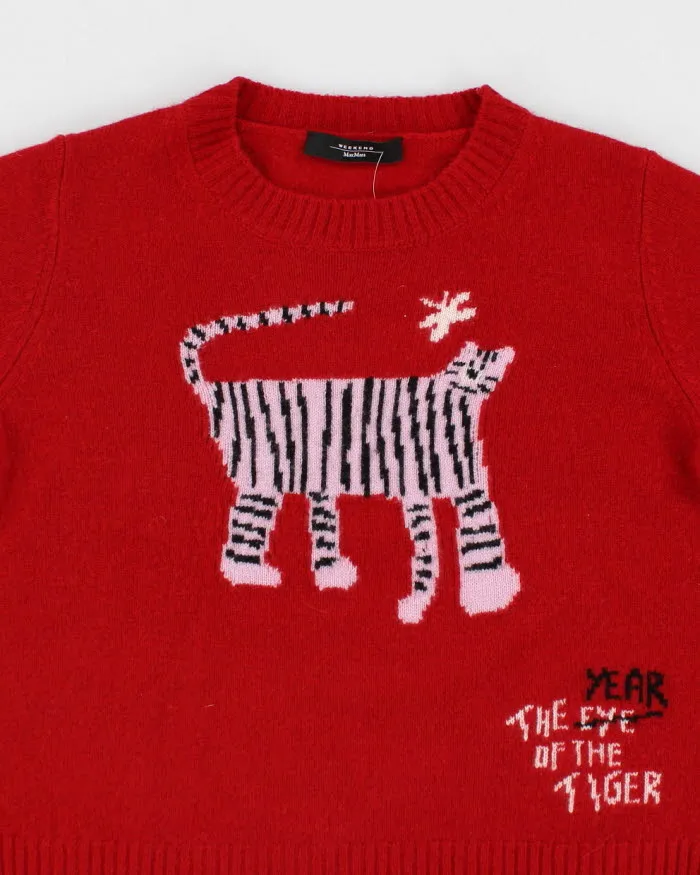 Weekend MaxMara Red Year Of The Tiger Jumper - L sold by Rokit product image thumbnail 3