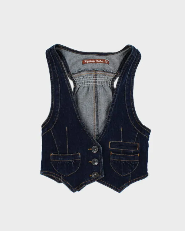 Y2k 00s Highway Jeans Denim Waist Coat - XS sold by Rokit