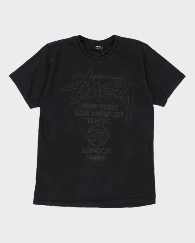 Stussy Black T-Shirt - M sold by Rokit