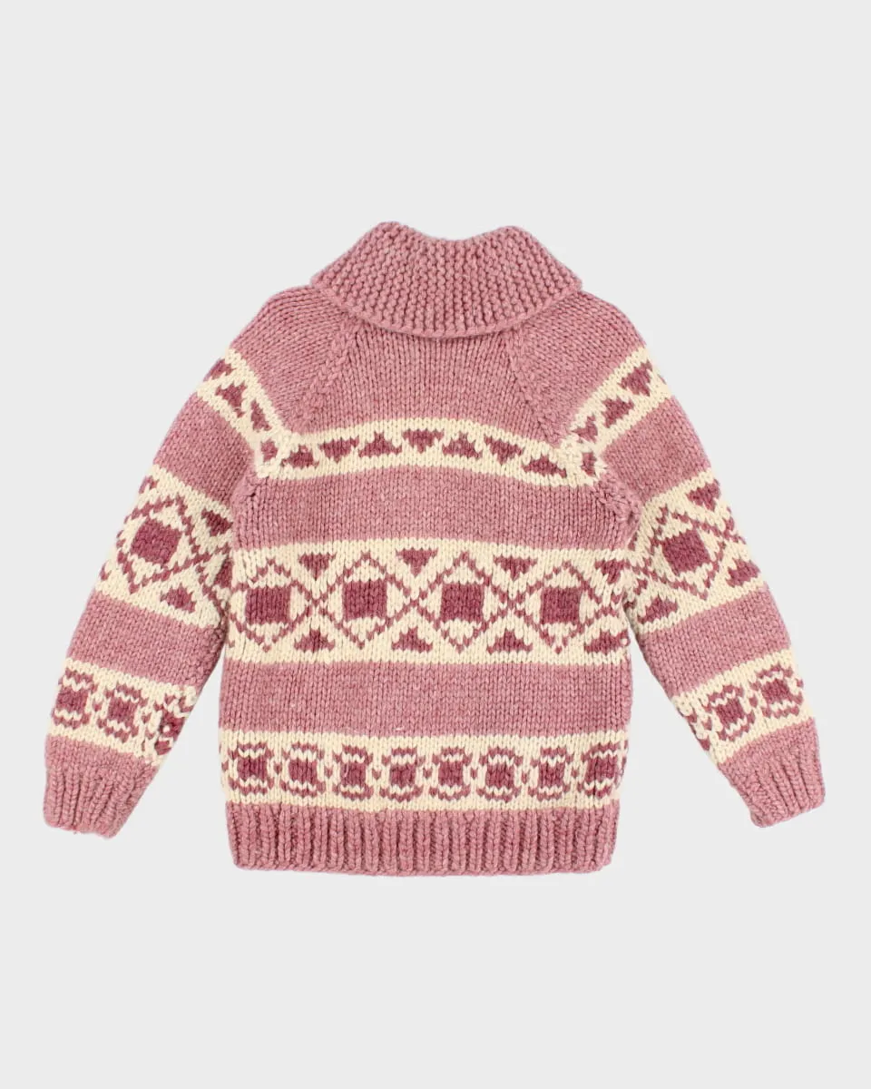 Vintage 90s Handmade Pink Knit Zip Up Jacket - S/M sold by Rokit product image thumbnail 2