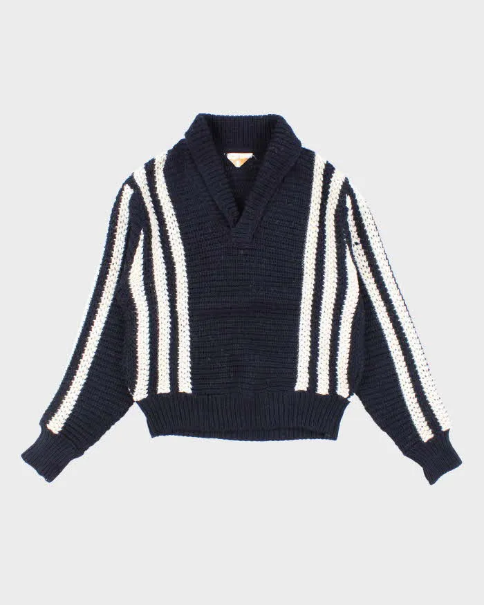 50s Vintage Men's Black Jantzen Wool Knit Sweater - L sold by Rokit