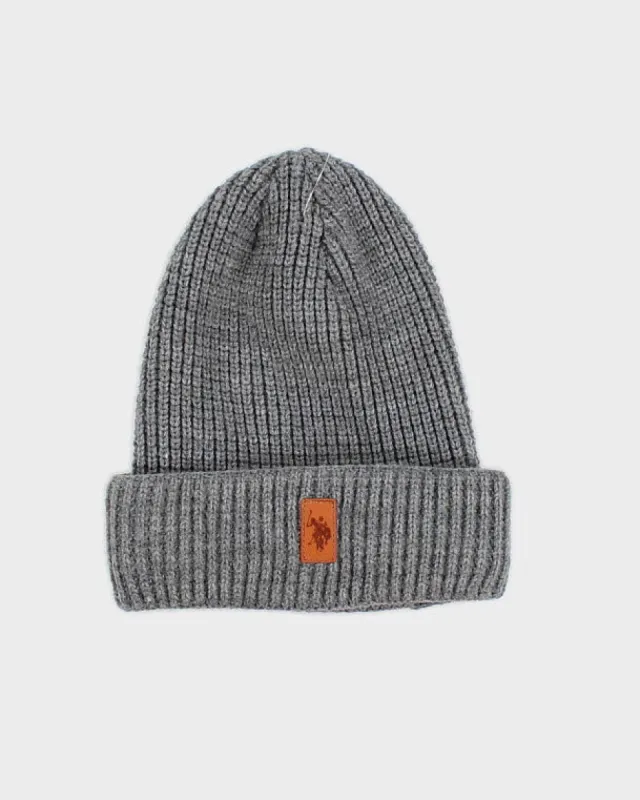 Unisex Grey Ralph Lauren Beanie - O/S sold by Rokit