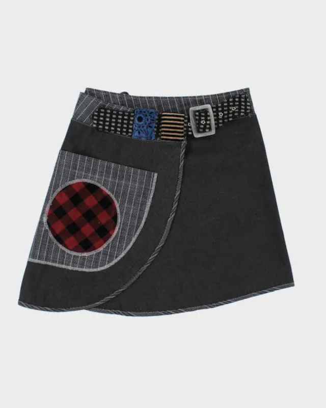 Vintage Y2k 00s Talia Designs Patchwork Wrap Skirt - M sold by Rokit