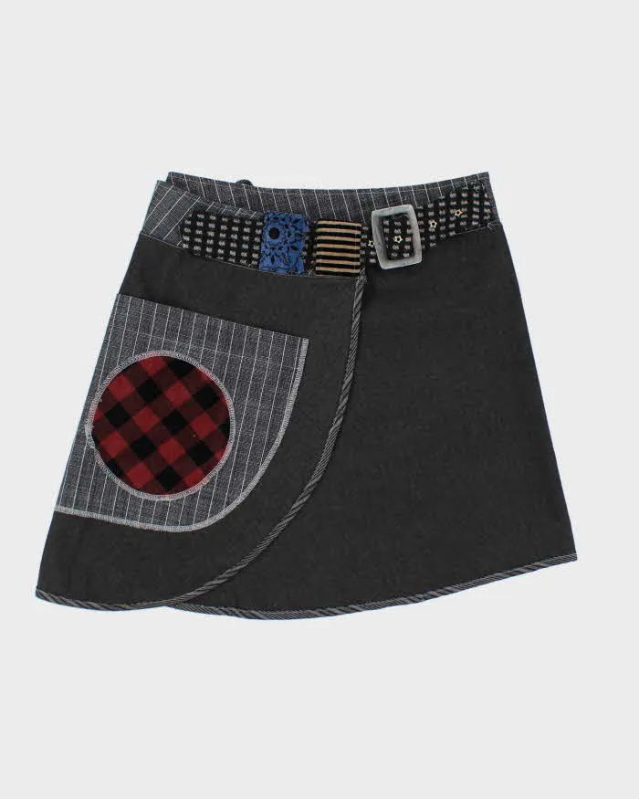 Vintage Y2k 00s Talia Designs Patchwork Wrap Skirt - M sold by Rokit