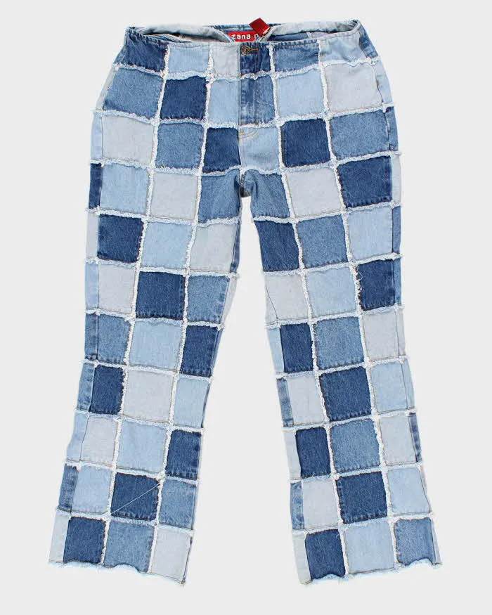 Y2k Vintage Woman's Zana Di Patchwork Flared Jeans - W36L30 sold by Rokit