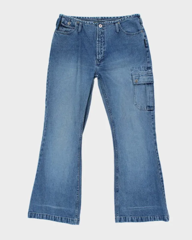 Vintage Y2K Flared Cargo Jeans - W34 L31 made by Rokit