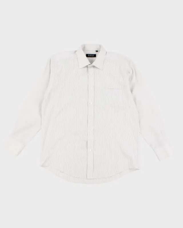 Men's Blue Boss Stripped Shirt - L sold by Rokit