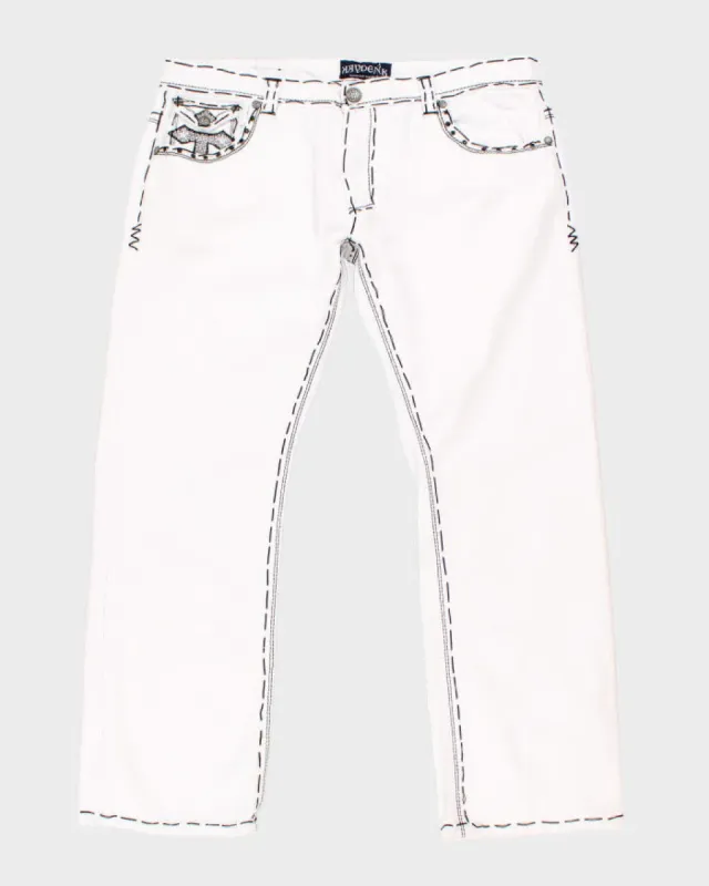 Vintage Y2K Gothic White Jeans - W38 L30 sold by Rokit