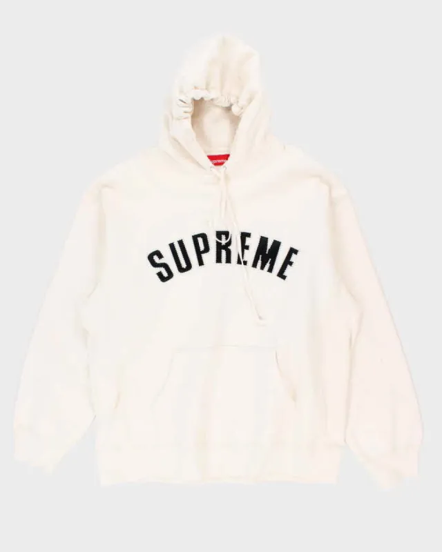 Mens Supreme Cream Pullover Beaded Hoodie - XXL made by Rokit
