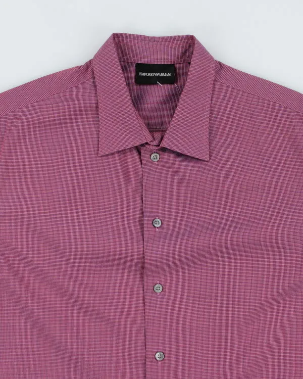 Emporio Armani Purple Check Shirt - L sold by Rokit product image thumbnail 3