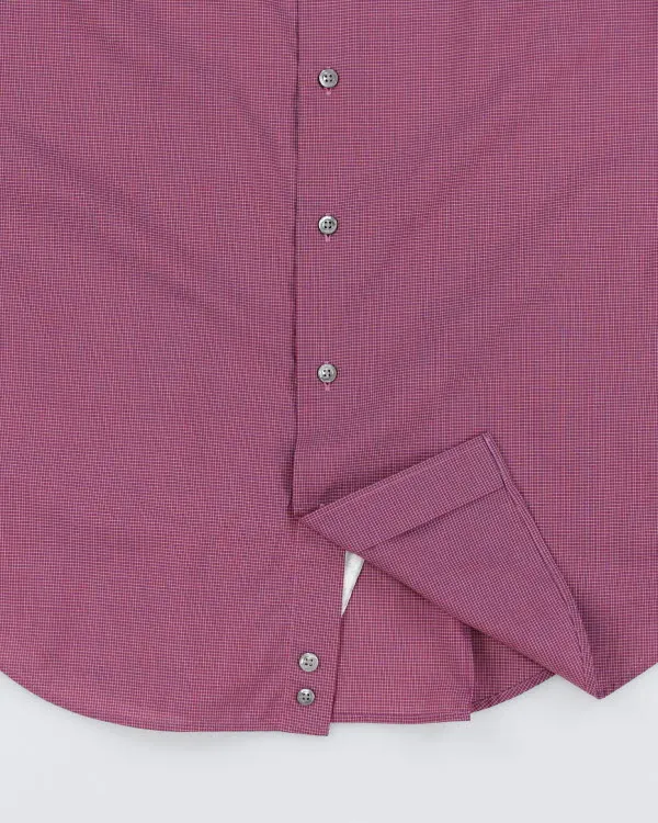 Emporio Armani Purple Check Shirt - L sold by Rokit product image thumbnail 4